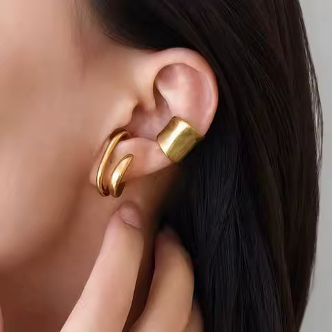Boucles d'oreilles C Manchette Rétro Sans Percage