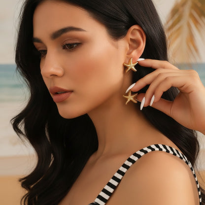 Boucles d'Oreilles Étoile de Mer : Chic & Estival