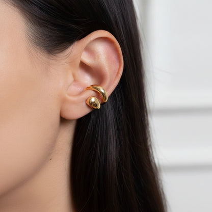 Boucles d'oreilles clips dorées élégantes